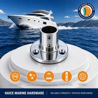 Accessoires de quincaillerie pour bateaux et yachts, base de garde-corps ronde en acier inoxydable 316, 90 degrés, tube de 30 mm, fixation de main courante, poteau de maintien