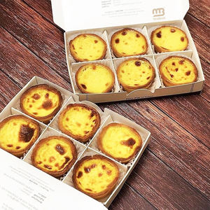 علب تغليف طعام للوجبات الجاهزة، علب تارت البيض البرتغالية بـ <span class=keywords><strong>2</strong></span> و<span class=keywords><strong>3</strong></span> و4 و6 أقسام، علب ورقية لتغليف تارت الجبن، علب صغيرة للكعك والحلويات - Product Image 3