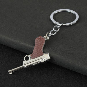 Yujiantong periferico pistola piccola lega modello Mini <span class=keywords><strong>Luger</strong></span> P08 metallo portachiavi ciondolo - Product Image 4