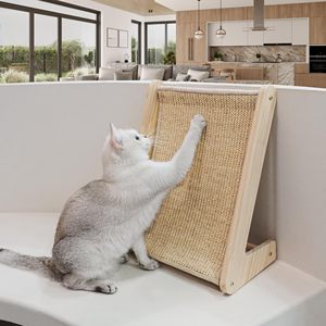 Consegna rapida giocattoli per animali da compagnia a forma di L Scratch Pad per gatti Sisal letto antigraffio Eco Friendly in porta - Product Image 1