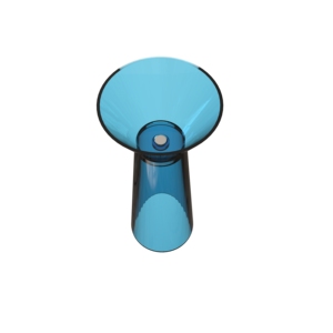Fabricante de Lavabos de Pedestal con Lavabo Redondo Transparente Azul, Lavabo de Pedestal Independiente para Baño - Product Image 4