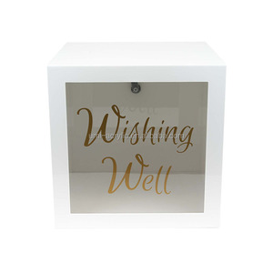 Boîte à vœux en <span class=keywords><strong>acrylique</strong></span> <span class=keywords><strong>blanc</strong></span> givré pour cadeau de mariage - Product Image 6