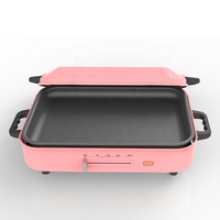 Mini Machine à Barbecue avec plaque de gril Takoyaki Muffins Makers et Hot Pot Table Barbecue Portable Coréen BBQ Plaque Électrique