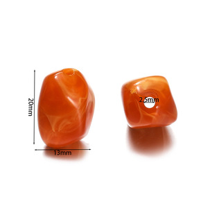 Acrylic Irregular <b>Beads</b> For Jewelry Making 10mm Multicolor Loose <b>Beads</b> With Hole Decorative Pendant Chain Accessory - Product Image 5