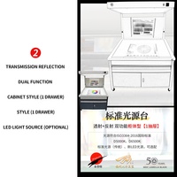 Cabine d'évaluation de couleur de style armoire, pour transmission et réflexion, ISO3664 CRI>=95 D65 D50, avec 1 tiroir et 2 portes de rangement