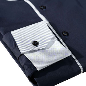 Fabricant OEM personnalisé 100% coton à manches longues col étiquette respirant Cool contraste couleur Clergé chemise pour ministres prêtres - Product Image 4