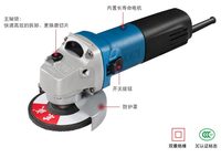 Mini outil de meuleuse d'angle de coupe et de meulage Electric100mm avec poignée