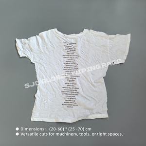 IMPA 232906 Trapos de limpieza de algodón de alta calidad, blancos, estampados, tipo camiseta, para limpieza - Product Image 3