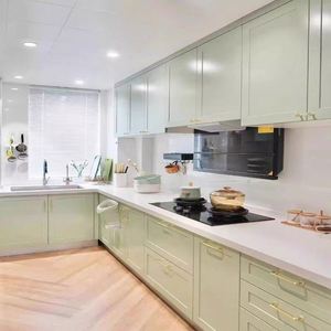 Ensemble complet d'armoires de cuisine, meubles modernes, armoire de rangement, armoire de garde-manger avec îlot, design personnalisé, luxe importé - Product Image 5