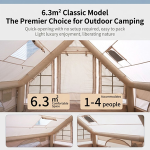 Tente gonflable d'extérieur pour famille, en tissu Oxford imperméable, double couche, quatre saisons, pliable, 6,3 mètres carrés - Product Image 2