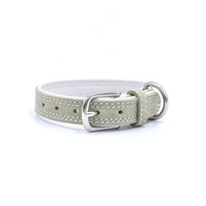 Conjunto de Correa y Collar de Cuero de Primera Capa de Lujo de Alta Gama, Collar Ajustable y Duradero para Perros, Collar Acolchado de Cuero Genuino para Mascotas - Product Image 5