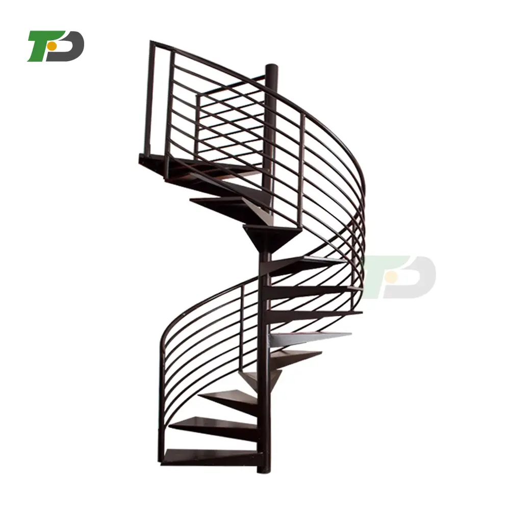 Df บันได sprial บันไดแบบเกลียวแฟนซีในร่มบันไดแก้วราวบันไดชุด handrail/ กลางแจ้งเกลียวบันได