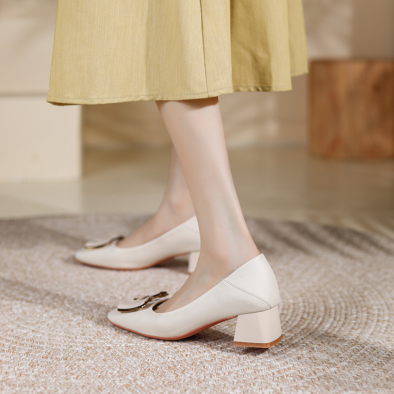 Office Lady Chunky Low Heel Dress Pumps for Women - Stylish Square Heels Office Shoes for Female Professionals Office Lady Chunky Low Heel Dress Pumps for Women - Stylish Square Heels Office Shoes for Female Professionals