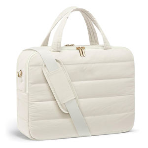 Sacoche d'ordinateur portable pour femmes, sac fourre-tout rembourré pour le travail, grande mallette <span class=keywords><strong>de</strong></span> 15,6 pouces, sac à bandoulière léger et décontracté matelassé - Product Image 1