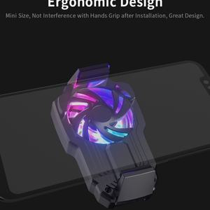 Refroidisseur de téléphone portable MEMO FL05 avec batterie 700 mAh, lumière RGB, ventilateur de refroidissement compatible pour téléphone portable - Product Image 2