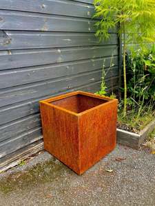 Jardinière extérieure personnalisée en acier Corten, jardinière en métal pour jardin, grande jardinière pour arbres - Product Image 5