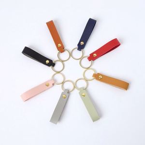 PU Leather Metal <b>Keychain</b> with High Quality <b>Keychain</b> Strap Fashion Car Key Holder Multi-colors Business Gift - Product Image 2