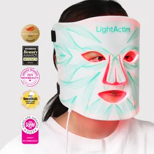 2024 Flexible Red Light Therapy Face Mask 460 590 630 850nm PDT Infrared Lamp Photon Therapy Silicone Facial Neck Care Beauty