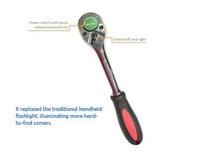 Fonction d'éclairage intégrée innovante pour une utilisation en environnement faiblement éclairé, outil à cliquet LED - Product Image 2