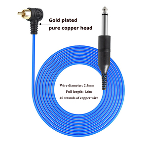 Câble d'alimentation RCA en cuivre pour machine à tatouer, avec clip, pour alimentation de machine à tatouer - Product Image 5