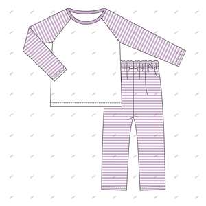 للبيع بالجملة من Lanye طقم بلينغ بأكمام طويلة مخطط قطني عالي الجودة فارغ من Lanye - Product Image 6