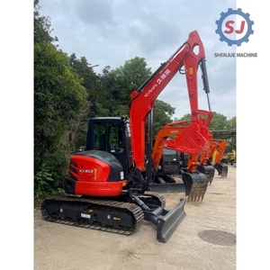 Mini-excavatrice Kubota KW163 d'occasion, bien entretenue, faible nombre d'heures, compacte, pour travaux agricoles, jardinage et aménagement paysager, prête à être expédiée depuis la Chine - Product Image 2