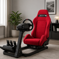 Siège en daim réglable EDDYSTAR noir universel pour simulateur de course, jeux et chaise de bureau, NE PAS UTILISER SUR ROUTE, UNIQUEMENT EN TOUT-TERRAIN