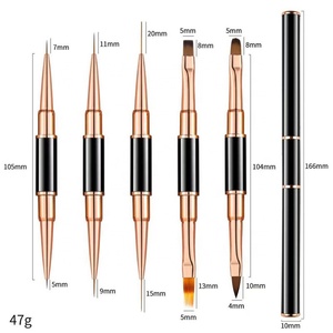Nail <b>Brush</b> for Gel with Double <b>Round</b> Head Pen Color Drawing Pen Practice Tool of Nail <b>Brush</b> Set Nylon Hair - Product Image 2