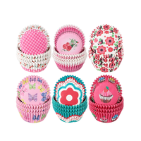 Plateau d'emballage à cupcake, 1 pièce, plateau d'emballage, tasse de cuisson en papier, 3oz 11cm, moule à gâteau standard avec impression à rayures