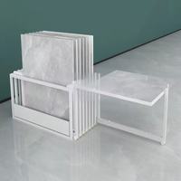 Benutzer definierte vertikale Display-Racks für Fliesen Glas Stein Granit Marmor Holzböden Holz Metall-Holz Metall Rack