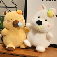 Porte-clés en peluche cochon fraise Kawaii, animal en peluche rose en coton moelleux pour filles