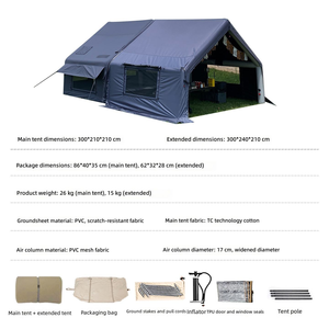 Tente de camping gonflable Dericsson pour 1/2/4/6/8/10/12 personnes, imperméable, pour le camping en plein air, grande tente familiale, OEM disponible - Product Image 6