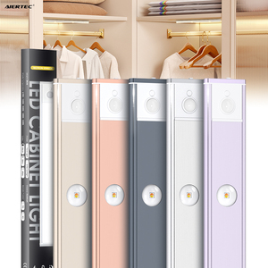 Lưới tản nhiệt Spotlight cảm biến chuyển động đêm đèn 5 màu Dimmable USB Loại C có thể sạc lại dưới <span class=keywords><strong>LED</strong></span> Đèn tủ cho tủ quần áo nhà bếp - Product Image 1