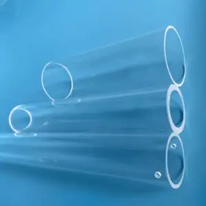 कस्टम आकार व्यास मिश्रित सिलिका ग्लास ट्यूब उच्च तापमान प्रतिरोधी क्वार्ट्ज ट्यूब