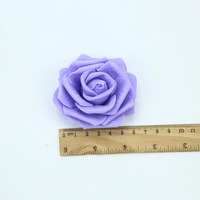 Tête de rose artificielle en mousse PE de 7 cm avec lumières colorées, design moderne, longue durée, pour décoration de mariage et d'Halloween