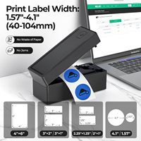 Imprimante d'étiquettes thermiques 4x6 pouces 100 mm / USB, résolution 203 DPI, pour bordereaux d'expédition et usage bureautique, en stock