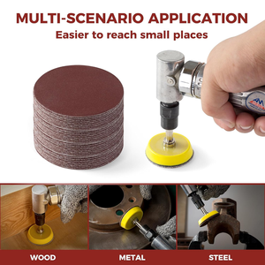 Satc <span class=keywords><strong>2</strong></span> inch móc và vòng chà nhám đĩa không có lỗ giấy nhám 40-3000 # Grit quỹ đạo Sander Pads cho Sanders khoan - Product Image 4