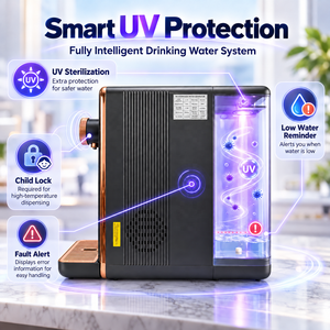 Distributeur d'eau hydrogénée de comptoir 4000PPB avec entrée d'eau RO, chauffage instantané et purificateur d'eau à commande tactile intelligente - Product Image 6
