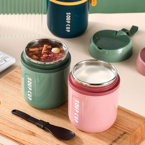 Mini <span class=keywords><strong>termo</strong></span> portátil de acero inoxidable para sopa y yogurt, recipiente de comida al vacío, taza para desayuno, leche, gachas, venta al por mayor - Product Image 4
