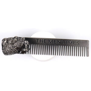 Peigne à barbe rétro façonnant la tête d'huile pour hommes, meilleur accessoire rétro en acier inoxydable pour hommes, 1 pièce - Product Image 6