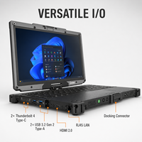Nouvel ordinateur portable convertible entièrement robuste Getac V120, écran tactile 12,2 pouces 1000 nits, métal, Intel Core Ultra 5/7, IP66, Wi-Fi UE, service sur site