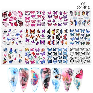 <span class=keywords><strong>All</strong></span>'ingrosso 12 pz/foglio colorato realistico fiore farfalla Nail Art trasferimento <span class=keywords><strong>acqua</strong></span> avvolgente decorazione Nail Sticker <span class=keywords><strong>per</strong></span> salone di bellezza - Product Image 1