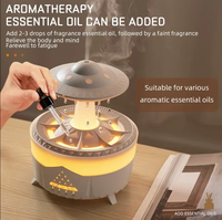 Diffuseur d'arômes électrique à gouttes de pluie à expédition rapide, humidificateur à brume fraîche de 350 ml avec télécommande pour la maison et le bureau