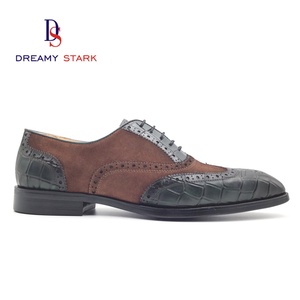 Handmade Unique Design High Quality Vintage Men's Leather <b>Shoes</b> Custom Logo High-end Sense <b>Comfort</b> Autumn Lace-up Wedding <b>Shoes</b> - Product Image 3