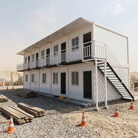 Casa Contenedor Modular Prefabricada de Dos Pisos, Portátil, Plegable, de 20 pies, Tipo Dúplex, Económica