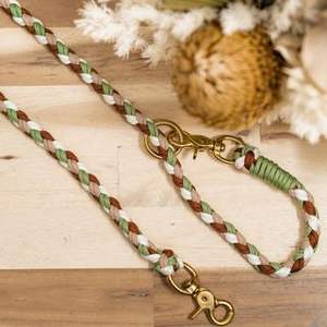 anpassbar neu eingetroffen hundeprodukt einstellbar nylon luxus design geflochten hund paracord perlen hundehalsband leine und halsband - Product Image 5