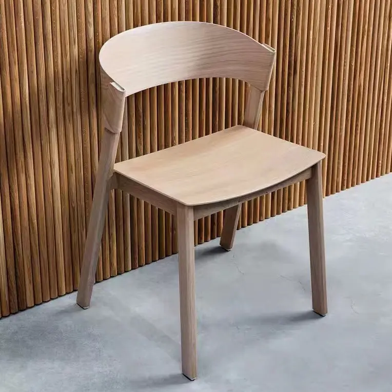 Итальянский дизайн, древесина из массива дерева, Штабелируемая ткань, обивка, обеденный стул, боковой стул для ресторана