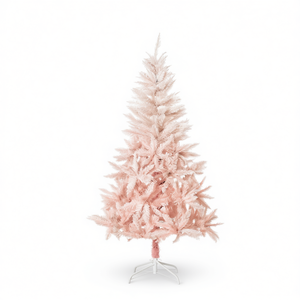 Árbol de Navidad Artificial Rosa de 6 Pies, Plástico, para Interiores, sin Luces, Fácil Instalación, Decoraciones Festivas - Product Image 1