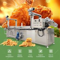 Machine automatique de friture frite de peau de porc de frites de pomme de terre de friteuse de convoyeur de beignet commercial