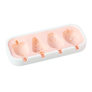 Molde para helados de silicona con 4 cavidades y tapa, de grado alimenticio, para uso doméstico en la cocina. - Product Image 3